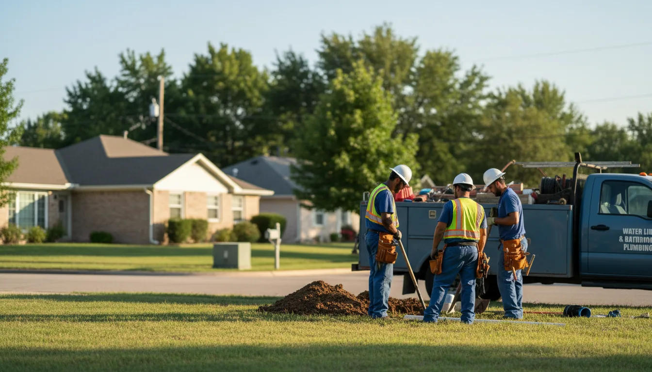 Residential water line and bathroom plumbing service in Harrold, SD